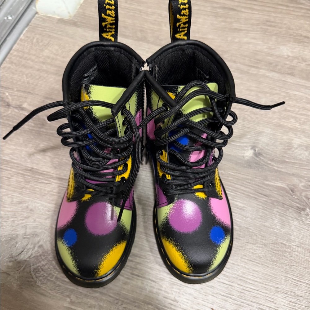 Dr Martens Colorful Polka Dot Toddler Boots